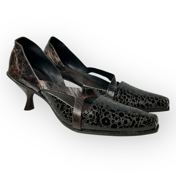 Cydwoq Vintage Wing Brown Kitten Heel Shoe 36.5 - Picture 1 of 11